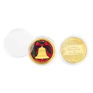 Tema Natal Elegante Moeda De Prata De Ouro Lembrança Die Casting Moeda Comemorativa De Luxo Metal Design Artesanato Presentes De Aniversário - Product Image 4