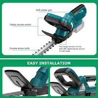 Taille-haie électrique portable rechargeable sans fil à double ciseaux, capacité de coupe de 510 mm, batterie au lithium industrielle de 2,5 kg