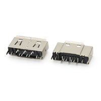 Conector Vertical Tipo DIP 2.4H SATA 7P Tipo AB Macho para Soldar