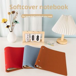 Carnet de notes professionnel en cuir souple CENS 2026 avec couverture avancée, classeur à 20 trous pour feuilles mobiles, impression de logo - Product Image 2