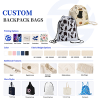 Sac à dos à cordon de serrage grande capacité en polyester personnalisé ZEHUI, sac de voyage et de rangement à motifs en polyester