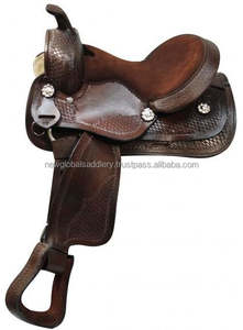 Selle Western en CUIR VÉRITABLE à VENDRE Marron FONCÉ DANS; 14 15 16 17 18 dollar 65 - Product Image 4