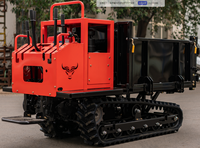 Mini-dumper chenillé diesel hydraulique tout-terrain de 1,5 tonne, mini-chargeur, transporteur de jardin