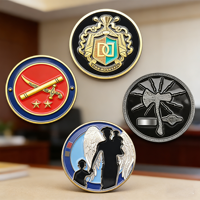 Pièce de monnaie personnalisée 3D 2D double face en émail dur ou souple pour défi