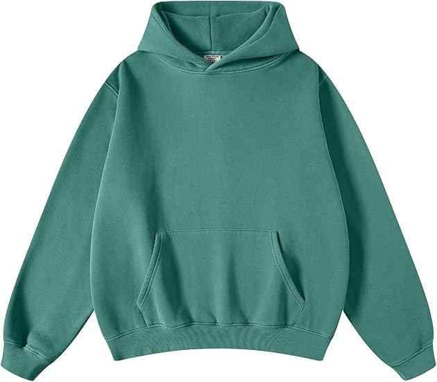 POHADON Men's Y2K Oversized Hoodie - Heavyweight Cotton Pullover, Acid Wash, Vintage Streetwear Sweatshirt - View #6