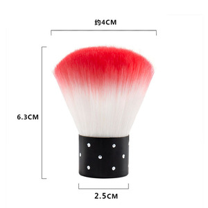 Brosse de nettoyage pour poussière de vernis à ongles en forme de champignon, en plastique, acrylique et nylon, outil de suppression de la poudre, logo personnalisé pour la manucure - Product Image 3