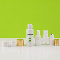 Flacon de crème 10cc en plastique blanc, flacon de crème contour des yeux, flacon de sérum tonifiant 10ml
