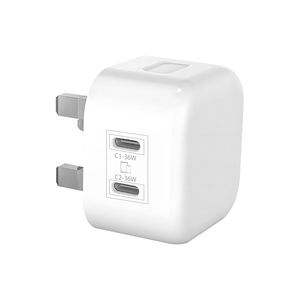 อะแดปเตอร์ชาร์จเร็ว 35 วัตต์, หัวชาร์จคู่แบบ Super Fast Charger, อะแดปเตอร์ชาร์จ GaN 35 วัตต์ แบบสองพอร์ต USB-C รองรับ PD 3.0 สำหรับ iPhone 15, Apple Watch และอื่นๆ - Product Image 1