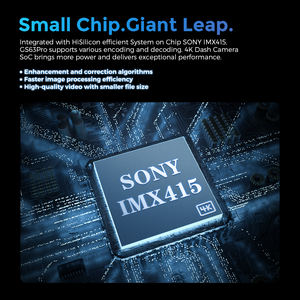 AZDOME GS63Pro kamera dasbor 4K, kamera dasbor layar 2.4 inci 2CH 4K + 1080P GPS 5G Wifi Super kapasitor tipe-c Port mobil kotak hitam - Product Image 5