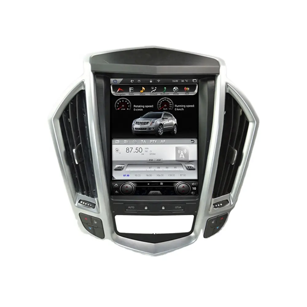 Tesla écran Android 9.0 lecteur multimédia de voiture Pour Cadillac SRX 2009-2012 voiture GPS Navi WiFi audio radio stéréo unité de tête
