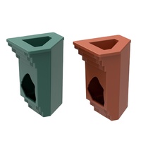 Nouveau Design Imitation Bâtiment Diamant Suspendu Amovible En Plastique Reptile Abri Cachette Cave avec Bol D'alimentation Supérieur