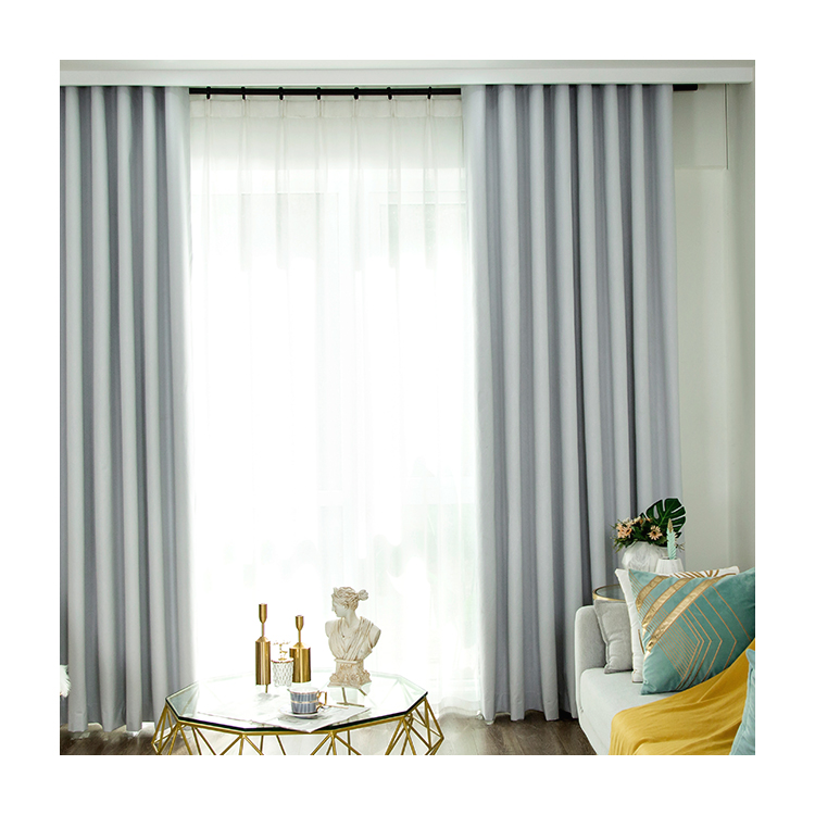 Высококачественные дешевые занавески, черные занавески из готовой ткани