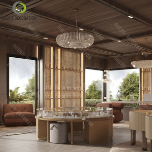 Vitrine ronde en verre de luxe, comptoir d'exposition de bijoux, vitrine de présentation de bijoux sur mesure, durable, pour mobilier de bijouterie - Product Image 1