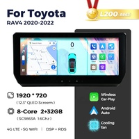 MEKEDE-Pantalla QLED de 12,3 "para coche, Android, para Toyota RAV4 2020*1920 720, con cámara, GPS, BT, estéreo, multimedia