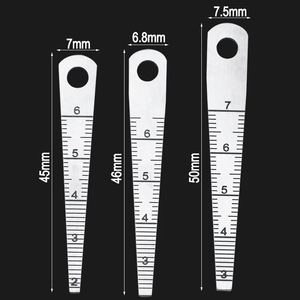 0-70mm Inside Caliper Gap <span class=keywords><strong>Gauge</strong></span> d'alésage Jauge de pente <span class=keywords><strong>Wedge</strong></span> Ruler <span class=keywords><strong>Feeler</strong></span> Cone Clearance Ruler Double Side Scale - Product Image 2