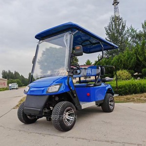 Carrito de Golf Eléctrico de 4 Plazas Homologado para Circular por la Calle, Buggy de Golf de Lujo con Parabrisas y Luces LED para Hoteles y Aeropuertos - Product Image 1