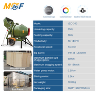 MHF Custom Standard JZC 5.5KW 350L Bétonnière à tambour renforcé pour le mélange du ciment, équipement pour petites ateliers de préfabrication
