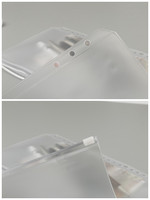 Pochettes en plastique A5 A6 pour système de budgeting, enveloppes à fermeture éclair en PVC transparent pour classeur