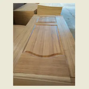 Wood veneer/Melamine laminated MDF/HDF Moulded Door Skin with Competitive Prices