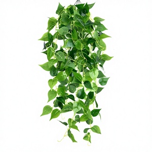 Exclusivo para Comercio Transfronterizo: Hiedras Artificiales Verdes, Simulación de Enredaderas, Flores Falsas de Plástico, 105cm, para Interiores/Exteriores, Decoración de Paredes de Sala de Estar - Product Image 1