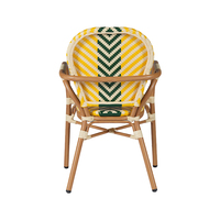 Chaises de bistrot françaises en rotin et aluminium, confortables et modernes, pour restaurant en plein air, style européen