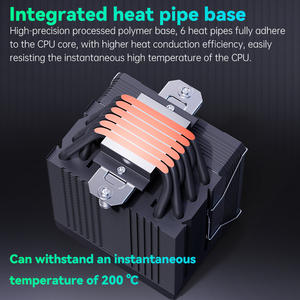 Enfriador de CPU Universal Snowman, 6 Tubos de Calor, Rodamiento de Fluido, Ventilador de 92 mm, 180 W, PWM, 4 Pines, Disipador de Calor de Cobre y Aluminio, <span class=keywords><strong>Caja</strong></span> Completa - Product Image 6