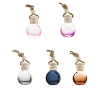 Bouteille de diffuseur d'huile essentielle vide suspendue voiture désodorisant pendentif verre noir diffuseur de parfum bouteille parfum d'aromathérapie
