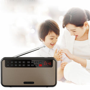 Emergency Portable FM Radio <b>Wireless</b> Mini BT Speaker MP3 USB Music <b>Alarm</b> Outdoor Subwoofer Digital Display Built-in Plastic - Product Image 1