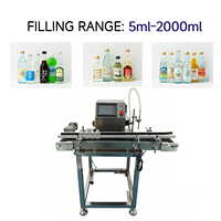 Machine de remplissage semi-automatique 5ml-2000ml, remplisseuse de liquides compacte de table pour bouteilles, cosmétiques et applications chimiques