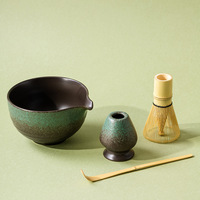 Ensemble de matcha japonais personnalisé avec logo, 8 pièces, bol en céramique de 500 ml, fouet en bambou, cuillère à thé, outils de préparation du thé DIY, accessoires de qualité alimentaire