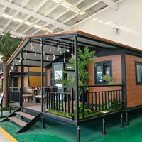 Maison conteneur préfabriquée de luxe personnalisée, extensible et pliable, grande, moderne, mobile, en panneaux sandwich en acier léger, 3 en 1, type villa