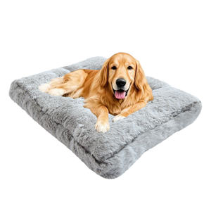 Cama Rectangular Moderna de Felpa para Perros Pequeños y Grandes, Almohadilla Lavable, Antideslizante, Suave y Cómoda - Product Image 1