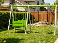 Ensemble de balançoires d'extérieur en gros avec balançoire pour bébé et balançoires à sangles, structure en acier galvanisé pour parc d'enfants