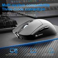 Smailwolf RS7 Souris de jeu sans fil tri-mode Capteur PAW3311 20000 DPI Taux de polling 1K 6 touches programmables Rechargeable
