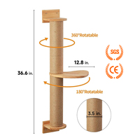 Corde en lin suspendu chat escalade colonne mur chat jouet accessoires chat escalade et saut plate-forme