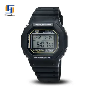 Hot Sale Fashion Led Digital Display Custom Watch Silicone Band Male Sport Watches