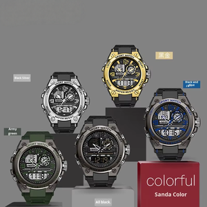 Montre électronique en acrylique <span class=keywords><strong>Sandar</strong></span> pour adolescents, hommes - tendance, cool, multifonctionnelle, sportive, écologique, résistante à l'eau 3BAR - Product Image 3