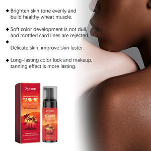 <span class=keywords><strong>Mousse</strong></span> Bronzante Bio Effet Noir Lait 100ML Imperméable Brun Clair Moyen Foncé Teinture Noircissante Vente en Gros Marque Privée - Product Image 4