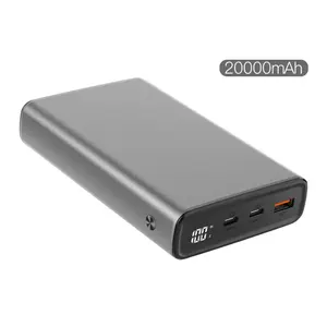 Pequeño cargador de viaje Fabricante Big Pd 130W 65W 100 Watt 20000Mah Carga rápida Powerbank para computadora portátil Iphone con pantalla LED