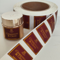 Étiquettes adhésives autocollantes avec logo doré, étiquettes adhésives imperméables, étiquettes en vinyle avec logo, emballage avec logo doré, étiquettes adhésives en feuille d'or