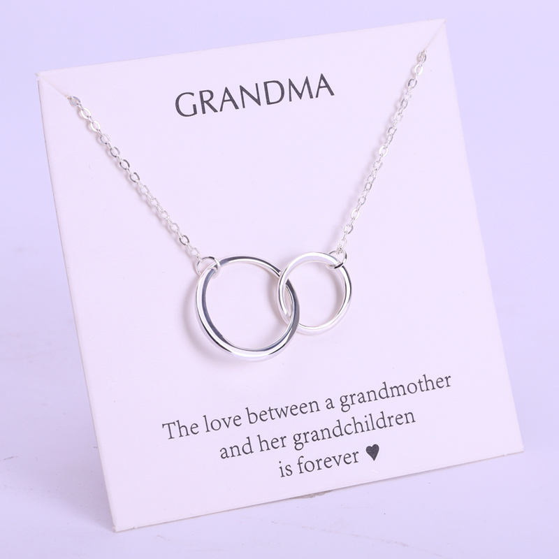Mother's Day Jewelry Double Circle Infinity Pendant