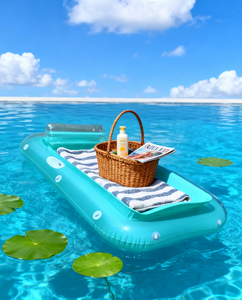 Estera flotante inflable duradera <span class=keywords><strong>para</strong></span> piscina con cuerdas fuertes <span class=keywords><strong>para</strong></span> diversión acuática familiar y actividades de fiesta en la piscina - Product Image 3