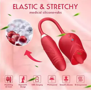 Hot Sale Sex Toys Adult G Spot Red Rose Vibrator For Women Clitoral Sucking Vibrator