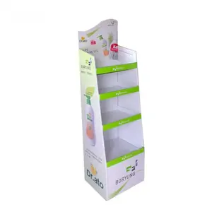 Free Standing POP Custom Cardboard Floor Shelves Display Rack for Baby Diapers