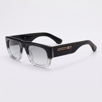 Lunettes de soleil 2026 haut de gamme faites à la main en acétate épais, verres TAC UV400, monture rétro vintage, marque personnalisée, vente en gros OEM