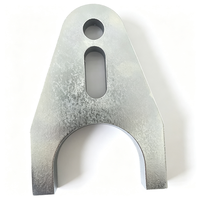 Plaque de montage en métal de précision personnalisable en forme de U avec fentes, support industriel