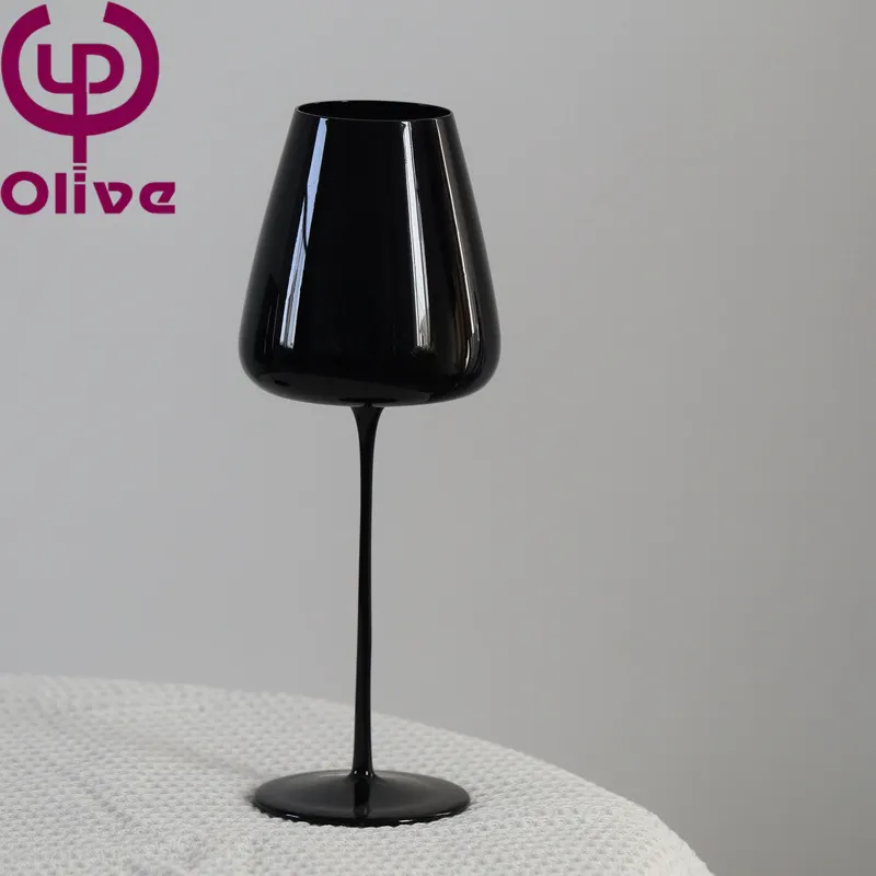 Tasse magique noire ultra-mince, grand verre en cristal noir pur, tasse à vin rouge, décoration de la maison, tasse à vin