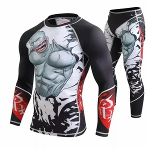 Custom Sublimation Printed UV Protection Compression Shirts Surfing Bjj Mma Lycra Rash Guard Kids Jiu Jitsu Rash Vest For Unisex