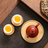 Soucoupe à thé en bambou en forme d'étoile hexagonale, décoration pour la cérémonie du thé à la maison et en cuisine, vente en gros