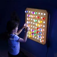 Panel de Luces LED Sensoriales, Equipo de Entrenamiento de Habilidades Visuales y Motoras para Terapia del Autismo, Sala Sensorial
